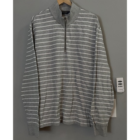 Polo Golf Ralph Lauren Sweater 1/4 Zip Water Repellent Nautical Striped XXL - Picture 1 of 7